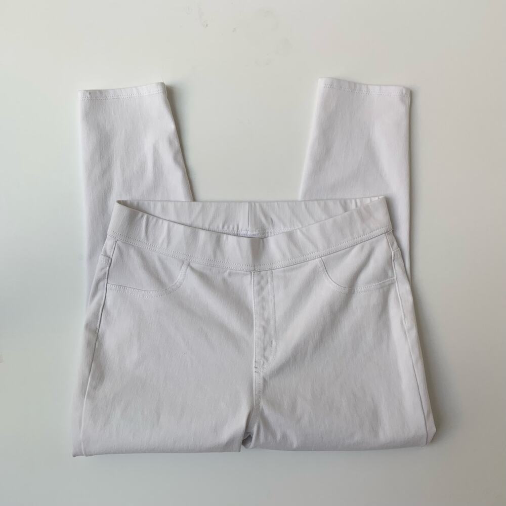 Time and Tru White Cotton Blend Ankle Skinny Pants